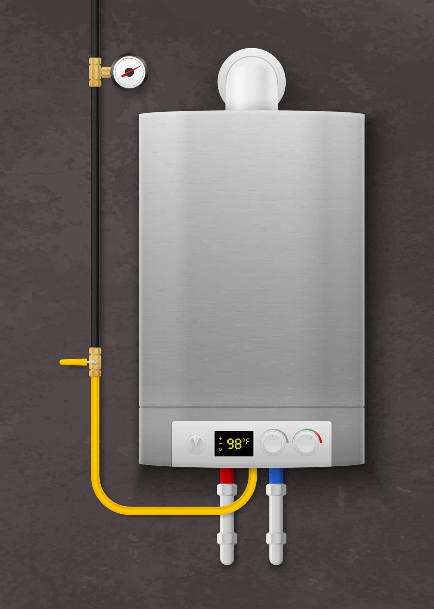 Realistic Gas Water Heater Boiler Composition